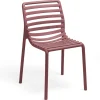 Best Chaise sans bras Doga Bistrot - Marsala (rouge) Ameublement Commercial Pour Terrasses
