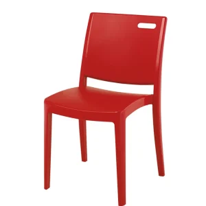 Fashion Chaise sans bras Metro - Apple Red (rouge) Ameublement Commercial Pour Terrasses