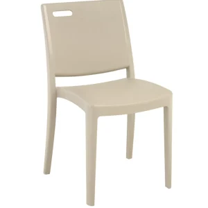 Online Chaise sans bras Metro - Linen (Beige) Ameublement Commercial Pour Terrasses