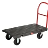 Clearance Chariot plate-forme robuste de 24" x 48" à poignée simple - Noir Diables Et Chariots Spécialisés