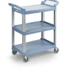 Fashion Chariot utilitaire à 3 étages avec roues de 4" - Gris-Bleu Chariots