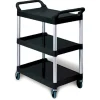 Clearance Chariot utilitaire à roues pivotante de 4" - Capacité de 200 lb - Noir Chariots