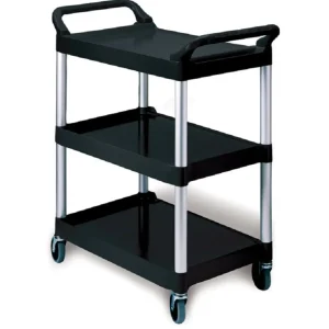 Clearance Chariot utilitaire à roues pivotante de 4" - Capacité de 200 lb - Noir Chariots