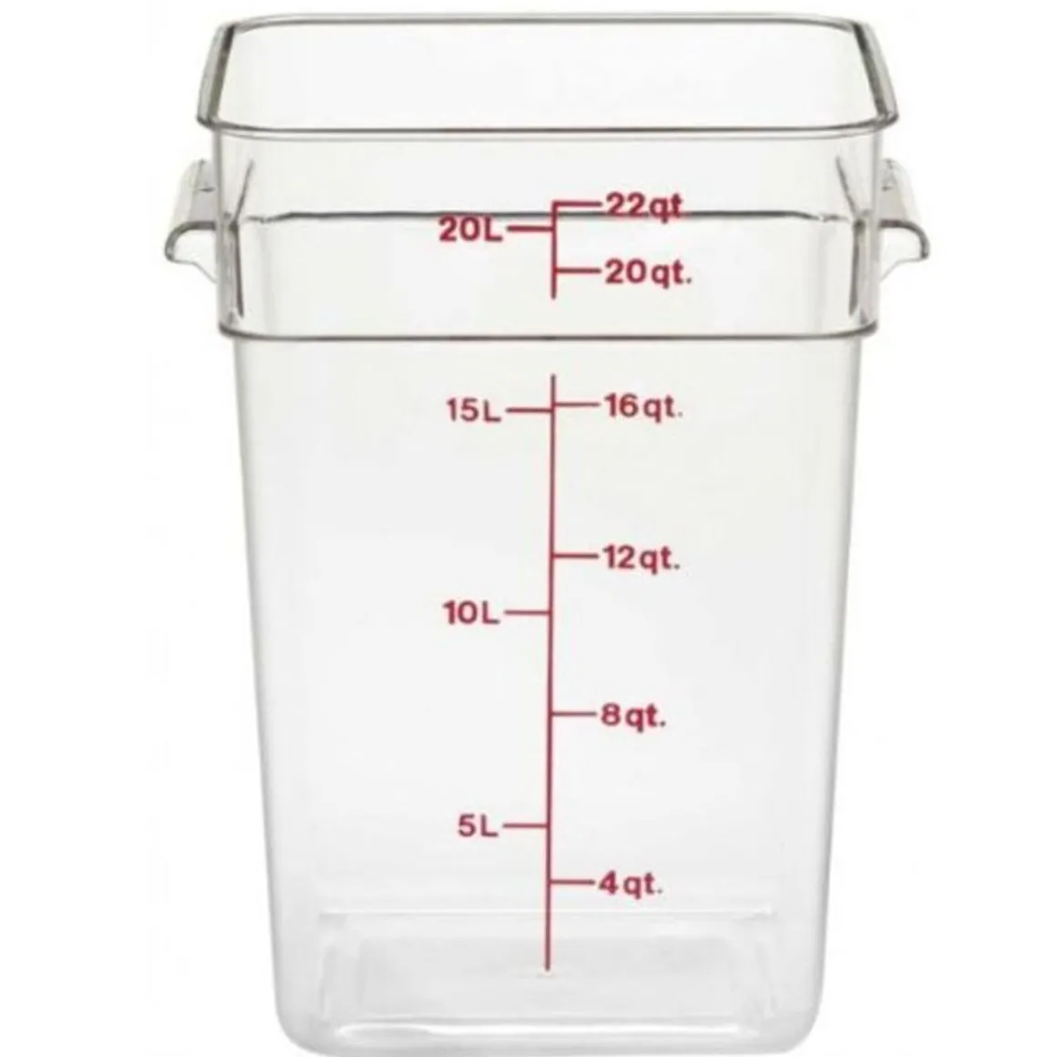 contenant_carr_gradu_de___0-1.webp Outlet Contenant carré gradué de 22 qt. (20.8L) Camwear CamSquare - Transparent Rangement Des Aliments