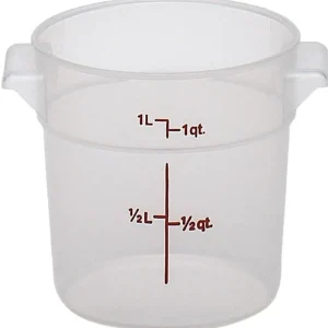 Best Contenant rond gradué de 1 qt. (0.9L) - Translucide Rangement Des Aliments