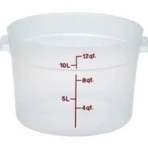New Contenant rond gradué de 12 qt. (11.4L) - Translucide Rangement Des Aliments