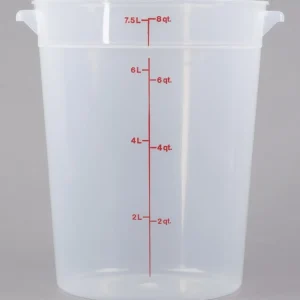 Sale Contenant rond gradué de 8 qt. (7.6L) - Translucide Rangement Des Aliments