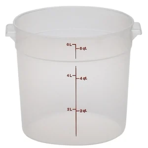 Hot Contenant rond gradué de 6 qt. (5.7L) - Translucide Rangement Des Aliments