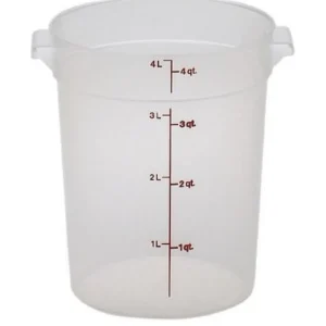 Fashion Contenant rond gradué de 4 qt. (3.8L) - Translucide Rangement Des Aliments