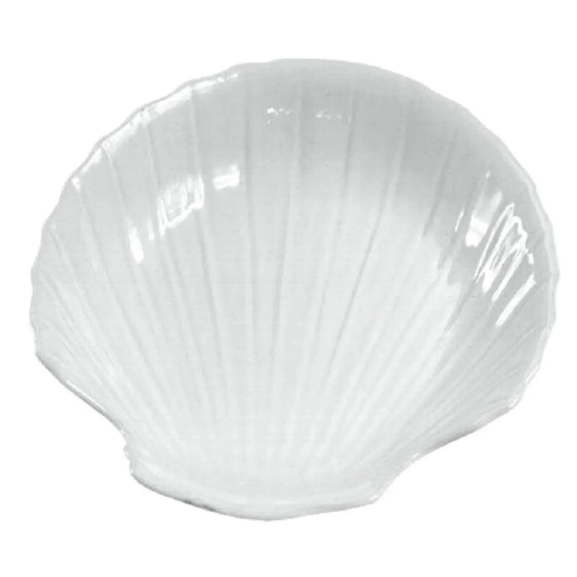coquille_stjacques_de__en_0.webp Discount Coquille St-Jacques de 7.25" en céramique blanche Vaisselle De Service