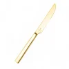 Clearance Couteau à diner de 9.5" en acier inoxydable 18/0 Chefs Table Gold - 12 par boite Coutellerie