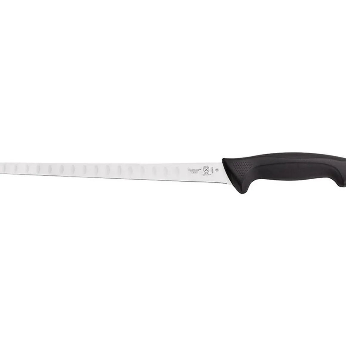 couteau__trancher_flexibl_0.webp Clearance Couteau à trancher flexible et alvéolé de 10.25" à manche noir Millennia Couteaux
