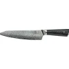 Hot Couteau de chef de 8" à manche ergonomique G10 Damascus Couteaux