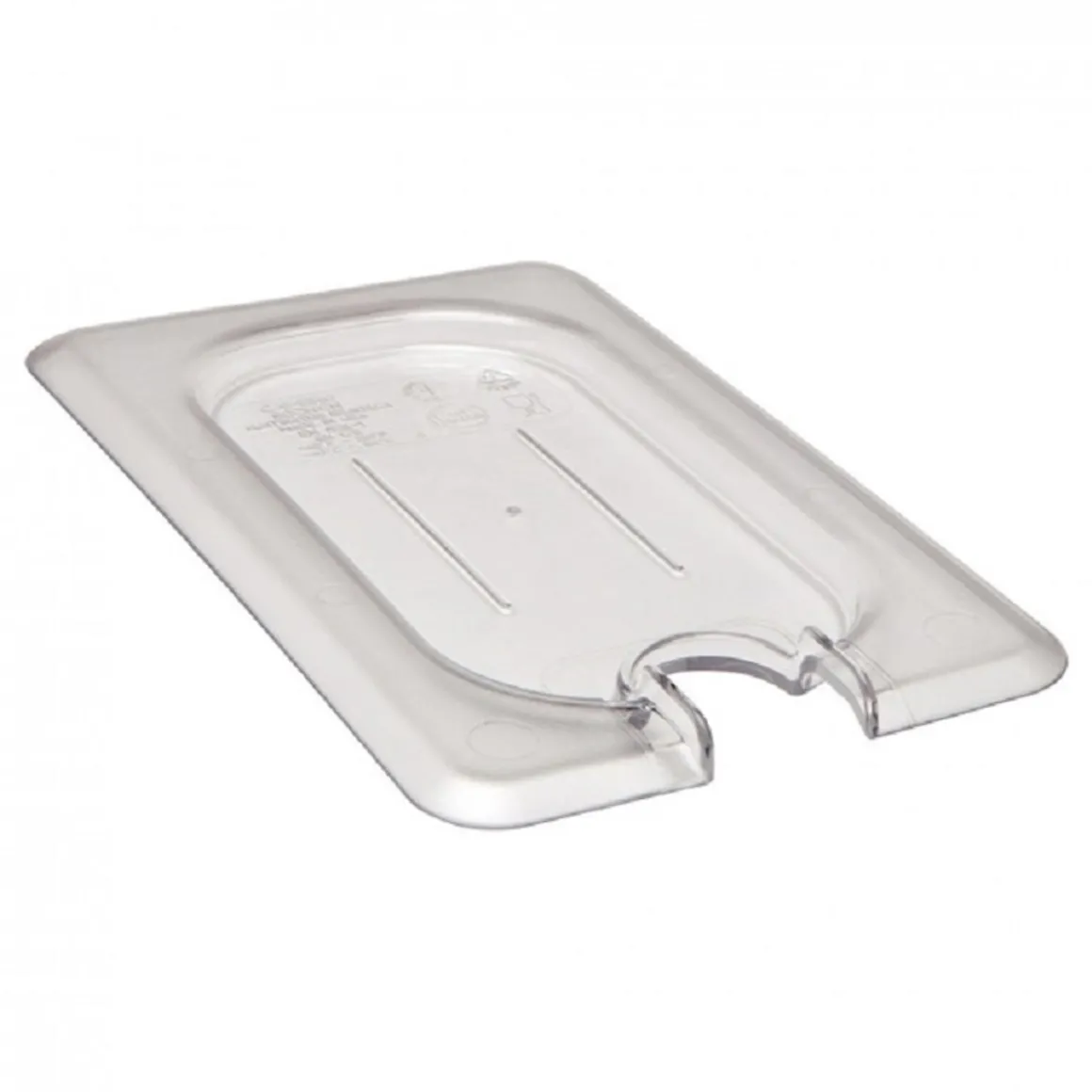couvercle_plat_pour_bac_g_0-1.webp Outlet Couvercle plat pour bac gastronorme 1/9 sans poignée, avec encoche - Transparent Rangement Des Aliments