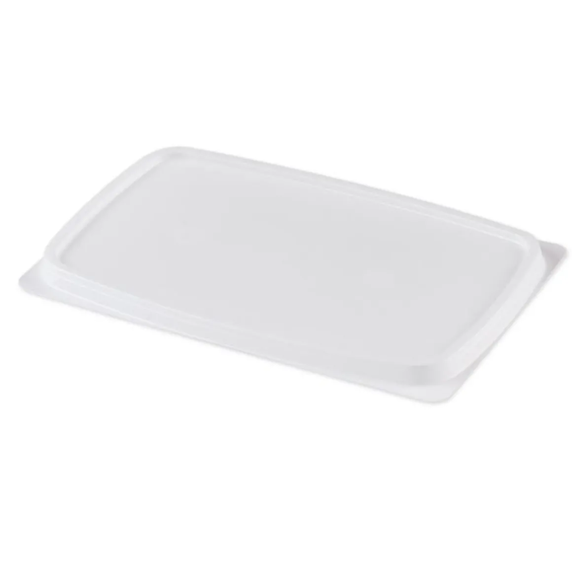couvercle_rectangulaire_n_0.webp Clearance Couvercle rectangulaire non-ventilé pour plat de 12 oz (B11) - Blanc - 1000 par boîte Vaisselle