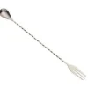 Fashion Cuillère de bar de 12 3/8" avec fourchette au bout - Noir Accessoires De Bar