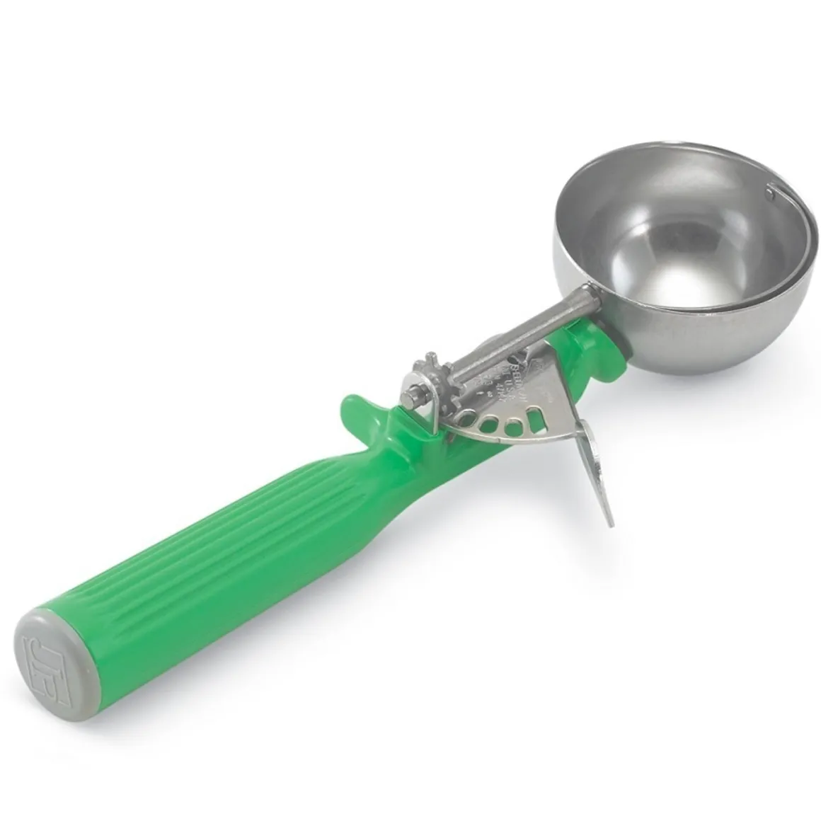 cuillre_portionneuse_de___0-30.webp Online Cuillère portionneuse de 2.66 oz (#12) à pression du pouce Jacob's Pride - Verte Ustensiles Et Outils De Cuisine