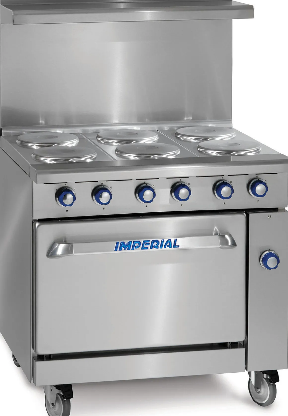 cuisinire_de____ronds_ple_0-1.webp Sale Cuisinière de 36" à 6 ronds plein avec un four - 240V/PH Équipements De Cuisson