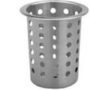 Clearance Cylindre à coutellerie perforé de 4.5" x 5.5" en acier inoxydable Rangement & Transport De Vaisselle Et Ustensiles