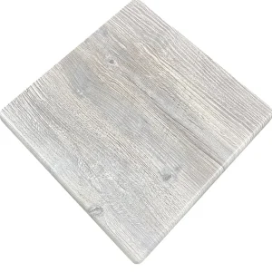 Outlet Dessus de table carré de 24" Werzalit Classic - Couleur Ponderosa White Ameublement Commercial Pour Terrasses