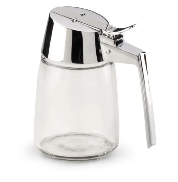Best Distributeur à sirop de 12 oz en verre avec couvercle chrome Accessoires Et Distributeurs Pour Condiments