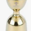 Best Doseur de boisson (Jigger) robuste de 1 oz et 2 oz à bordure droite - Plaqué or Accessoires De Bar