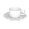 Outlet Ensemble de 6 tasses et soucoupes à Cappuccino - Blanche - 6 par boite Vaisselle