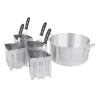 New Ensemble de casserole pour pâtes et légumes de 14" avec 4 paniers en aluminium Batterie De Cuisine