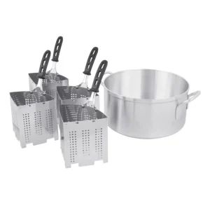 New Ensemble de casserole pour pâtes et légumes de 14" avec 4 paniers en aluminium Batterie De Cuisine