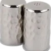 Online Ensemble de salière et poivrière de 2 oz en acier inoxydable martelé Accessoires Et Distributeurs Pour Condiments