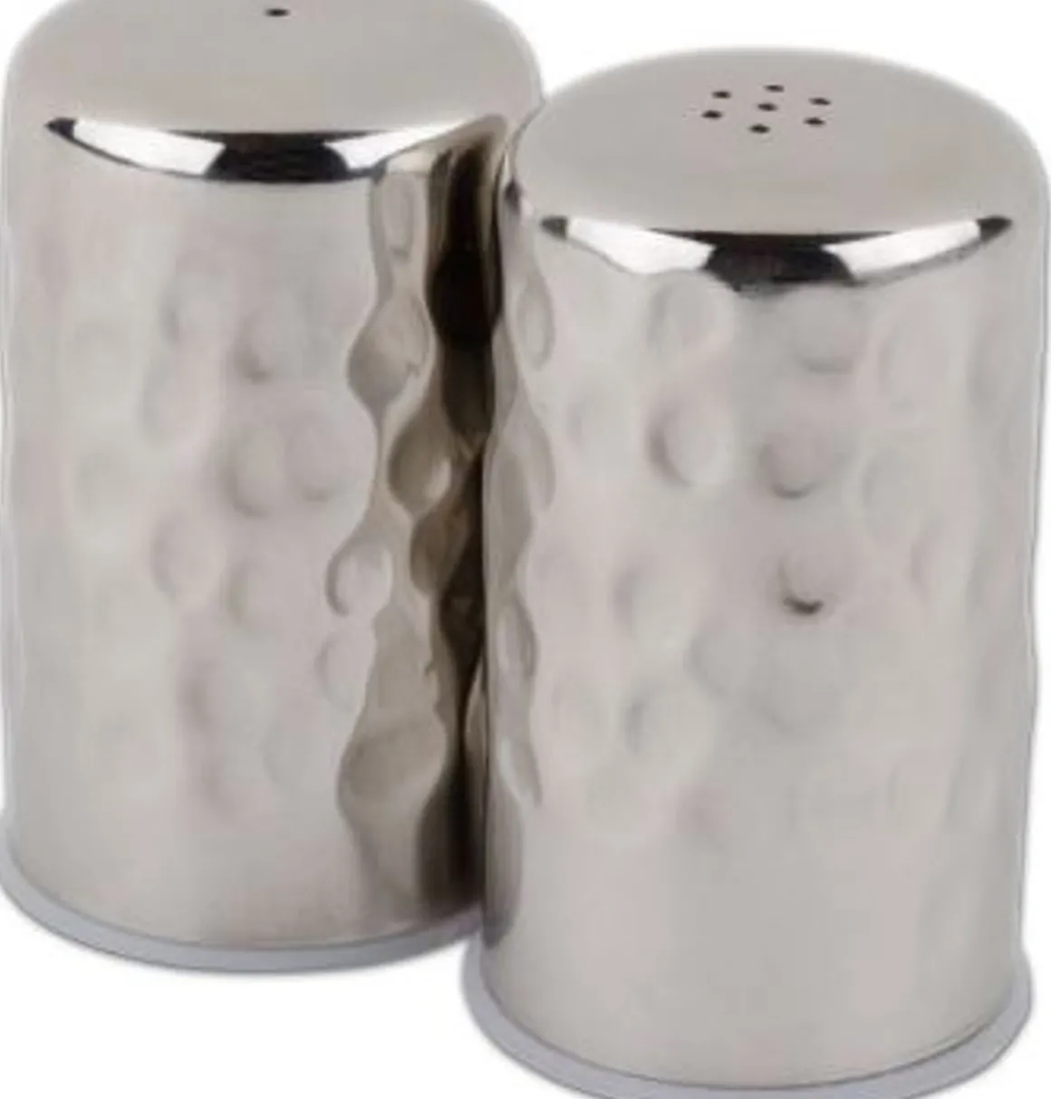 ensemble_de_salire_et_poi_0.webp Online Ensemble de salière et poivrière de 2 oz en acier inoxydable martelé Accessoires Et Distributeurs Pour Condiments