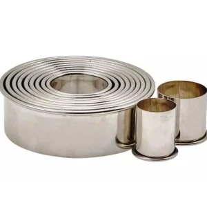 Hot Ensemble d'emporte-pièce rond uni en acier inoxydable - 11 pièces Cuisson Et Pâtisserie