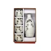 Fashion Ensemble pour saké comprenant 1 bouteille et 4 tasses - Blanc Vaisselle