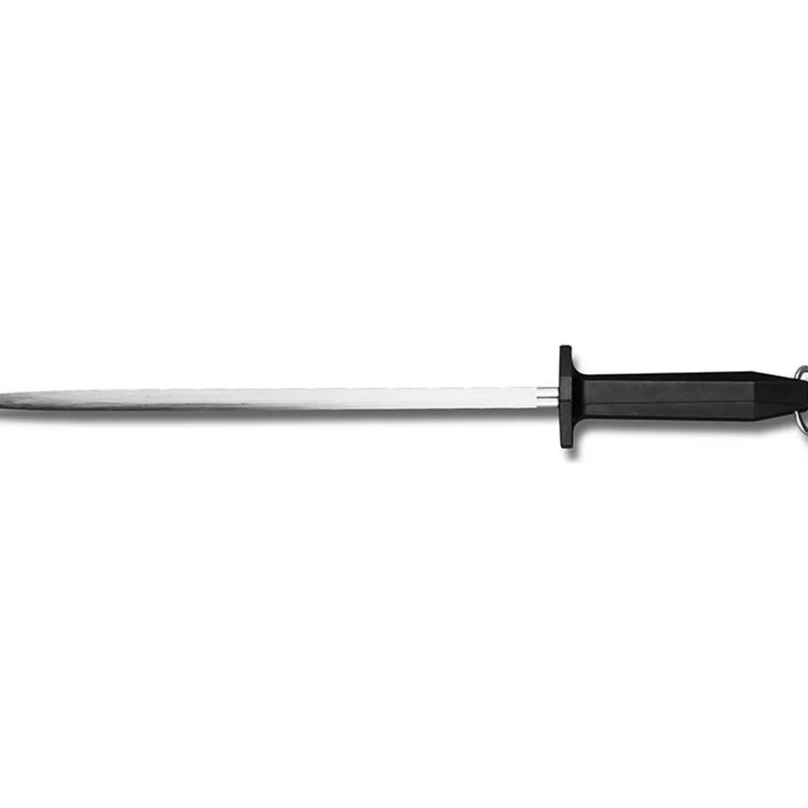 fusil__aiguiser_rond_de___0.webp Clearance Fusil à aiguiser rond de 12" avec manche en plastique noir Couteaux