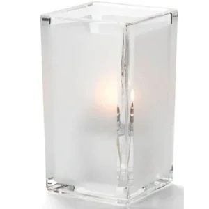 Clearance Lampe carrée de 4 3/8" x 2.5" - Satin transparent Accessoires Et Décor De Table