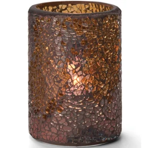 Discount Lampe cylindrique Crackle - Or Accessoires Et Décor De Table