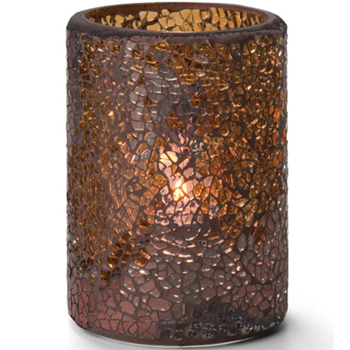 lampe_cylindrique_crackle_0.webp Discount Lampe cylindrique Crackle - Or Accessoires Et Décor De Table
