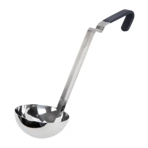 Discount Louche de 8 oz monopièce en acier inoxydable avec manche ergonomique Ergo Grip Kool-Touch noir Jacob's Pride Ustensiles Et Outils De Cuisine