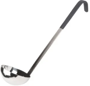 New Louche de 8 oz monopièce en acier inoxydable avec manche Kool-Touch noir Jacob's Pride Ustensiles Et Outils De Cuisine