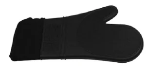 Discount Mitaine de four longue de 38 cm en silicone noir - 1 mitaine Linge De Cuisine Et Vêtements