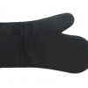 Best Mitaine pour le four anti-chaleur doublée en silicone noire Linge De Cuisine Et Vêtements