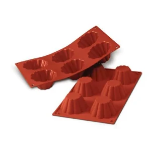 New Moule en silicone flexible briochette - 6 x 110 ml Cuisson Et Pâtisserie