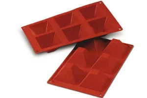 Fashion Moule en silicone flexible pyramides - 6 x 90 ml Cuisson Et Pâtisserie