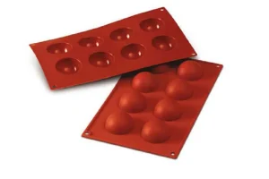 New Moule en silicone flexible demi-sphères - 8 x 30 ml Cuisson Et Pâtisserie