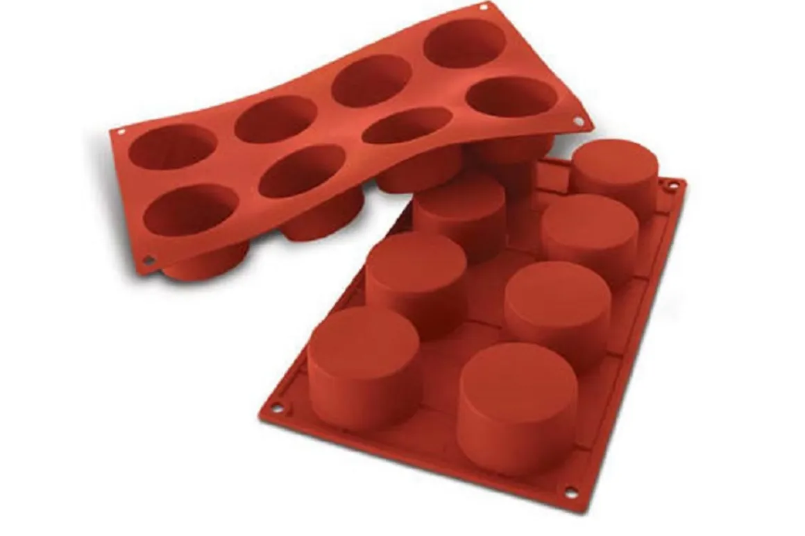 moule_en_silicone_flexibl_0-24.webp Online Moule en silicone flexible cylindre - 8 x 90 ml Cuisson Et Pâtisserie