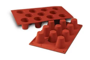 Hot Moule en silicone flexible baba moyen - 11 x 50 ml Cuisson Et Pâtisserie