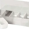 Outlet Organisateur à garnitures à 5 compartiments en acier inoxydable avec couvercle transparent Accessoires De Bar