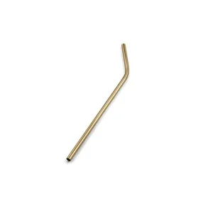 Best Paille réutilisable de 8" en acier inoxydable - Or - 12 par paquet Verrerie