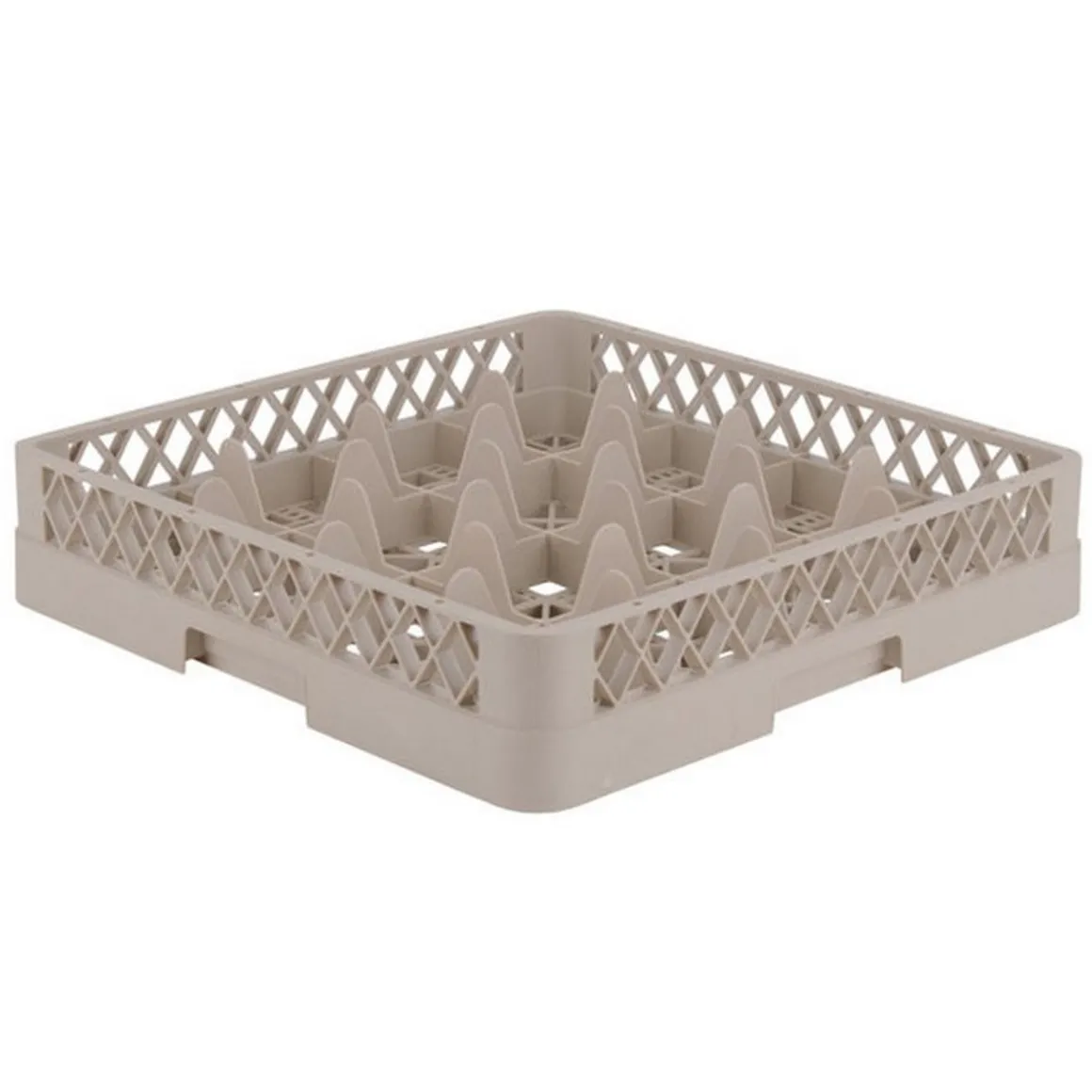 panier__lavevaisselle___c_0-1.webp Online Panier à lave-vaisselle à 16 compartiments carrés 1/1 Traex - Beige Lave-vaisselles Commerciaux Et Accessoires