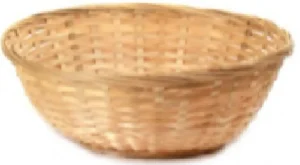 Clearance Panier à pain rond en bambou de 6" x 2" Vaisselle De Service